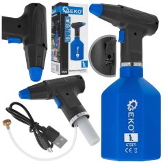 Akkumulátoros permetező 1 literes, akkumulátor 3,7V / 2000mAh, világoskék, GEKO