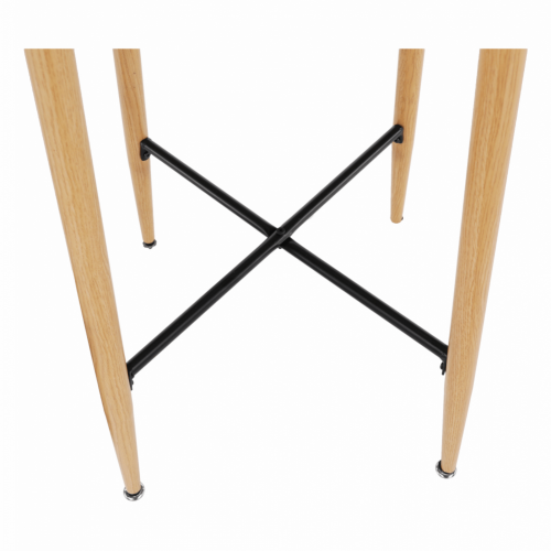 Barový stůl, bílá/dub, průměr 60 cm, IMAM