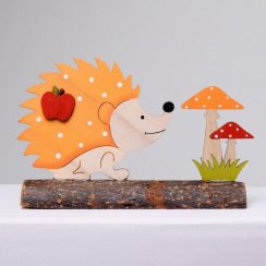 Figura gljiva s ježom 18x6x15 cm