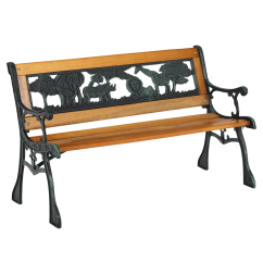 Otroška klop, črna/natur, NADAZA