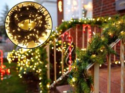 Vianočné stromčeky vnútorné biele teplé 500 led osvetlenie 7 programov