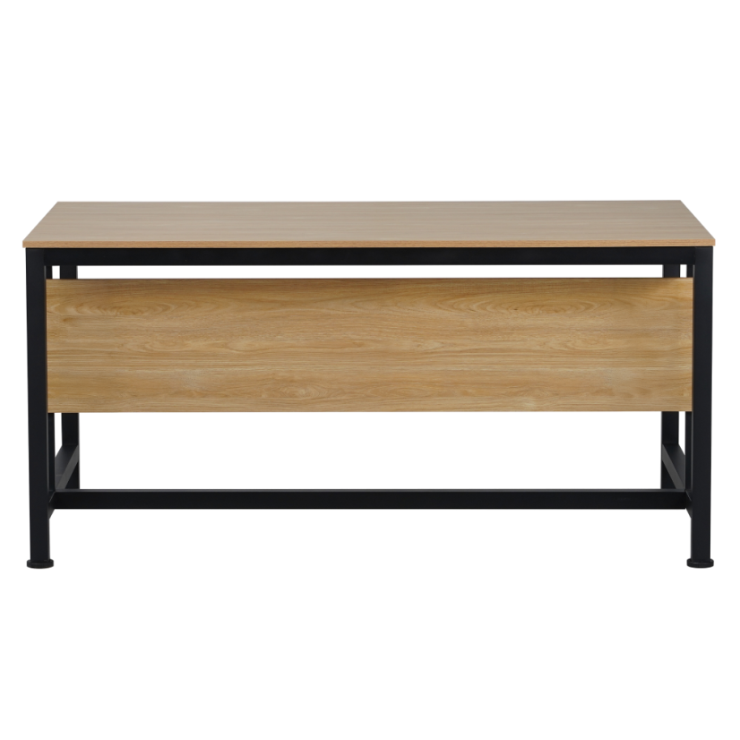 Schreibtisch, Eiche/schwarz, 120x80 cm, KILIS NEU