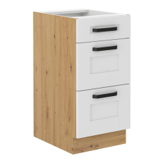 Unterschrank, Weiß/Artisan-Eiche, LULA 40 D 3S BB