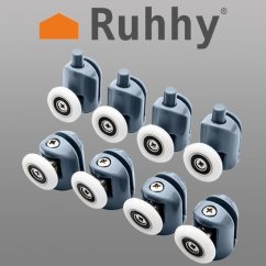 PIERŚCIENIE DO KABINY PRYSZNICOWEJ - zestaw 8 sztuk