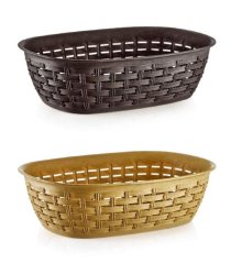 RATAN kosár 2L cm süteményekhez vegyes színek /antracit szürke bézs barna/