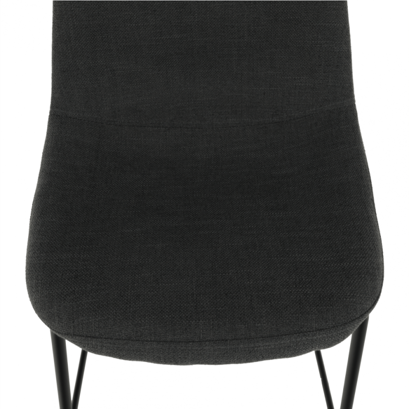 Barhocker, dunkelgrauer Stoff/Metall, MARIOLA 2 NEU