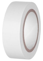 Páska E130WHT, biela, izolačná, lepiaca, 19 mm, L-10 m, PVC