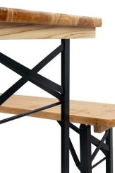 Set pivný DORTMUND Max3 Slim, stôl 220x50x76,5 cm, 2x lavica 220x25x46,5 cm, drevo 27 mm