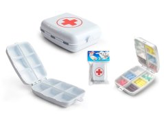Dozator/organizator de medicamente din două piese 10x14x2