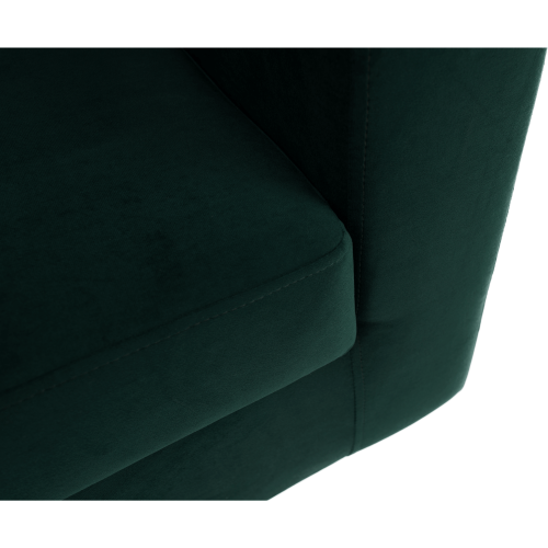 Sofa w całości tapicerowana 3-osobowa, tkanina szmaragdowa, LUANA