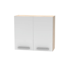Oberschrank 2DV, Sonoma-Eiche/Weiß, NOVA PLUS NOPL-014-OH
