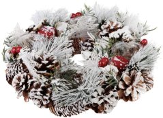 MagicHome Weihnachtskranz, mit schneebedeckten Brombeersträuchern, Advent, 31x8,5 cm