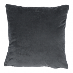Jastuk, tamnosiva baršunasta tkanina, 45x45, ALITA TIP 8