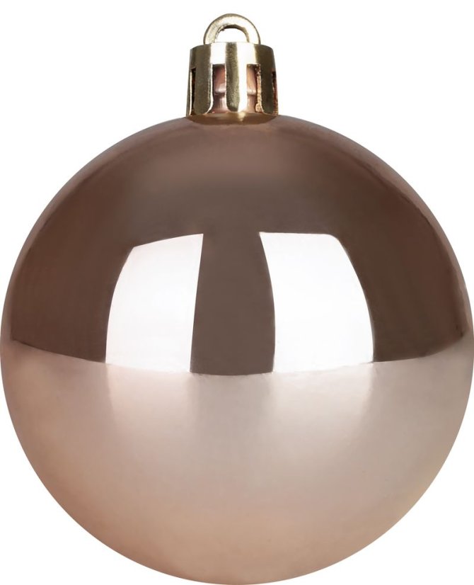 MagicHome Weihnachtskugeln, 12 Stück, Roségold, für den Weihnachtsbaum, 6 cm