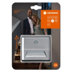 LEDVANCE NIGHTLUX® Stair Silver Lampe, mit Bewegungssensor, 3xAAA, 84x28x73 mm