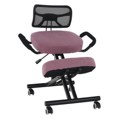 Ergonomischer Kniestuhl, rosa/schwarz, RUFUS