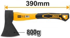 Axt 800g INGCO Griff Fiberglas KLC