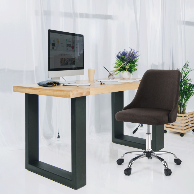Bürostuhl, braun/chrom, EDIZ
