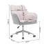 Krzesło biurowe, Tkanina Velvet różowo/szary, FELTON NOWOŚĆ