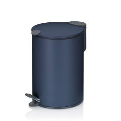 Kozmetický košík Mats kov tmavomodrý s tichým zatváraním 24,5 cm priemer 17 cm 3 l