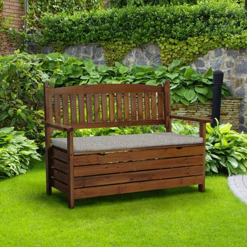 Záhradná lavička, hnedá, 123,5 cm, DILKA