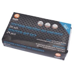 Sada stopkových fréz do dřeva 24-dílná, upínací stopka 8 mm, XL-TOOLS