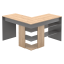 Eck-PC-Schreibtisch, Artisan-Eiche/Graphit, TAMARI