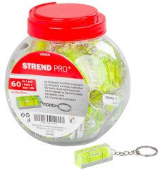 Vízmérték Strend Pro, mini vízmérték, Libela, függő, dobozban, 60 db, 40x15x15 mm (akció)