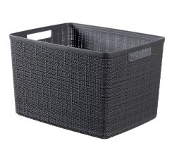 Koš Curver® JUTE L, 20 lit., tmavě šedý, 28x36x23 cm