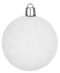 MagicHome Weihnachtskugeln, 10 Stück, weiß, für den Weihnachtsbaum, 6 cm