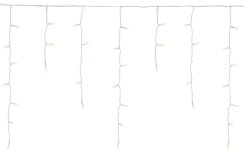 MagicHome Christmas Icicle lánc, 400 LED meleg fehér, MULTI CONNECT, jégcsap, egyszerű világítás, 230 V, 50 Hz, IP44, forrás nélkül, külső, világítás, L-10 m