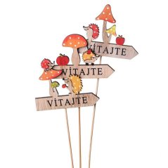 Okras za rezbarjenje goba DOBRODOŠLICA 8,5x0,5x26 cm mešanica
