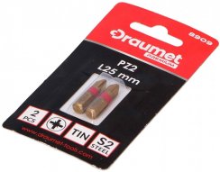 Bit 1/4“ 25 mm PREMIUM TiN PZ 2, 2 kusy, DRAUMET