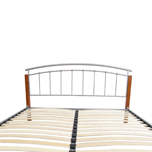 Zakonska postelja, les jelša/srebrna kovina, 160x200, MIRELA