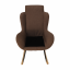 Stolica za ljuljanje, svjetlo smeđa tkanina/drvo, HARPER