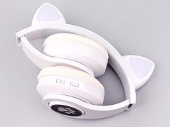 Bezdrôtové slúchadlá bluetooth rádio fm mp3 mačacie uši led podsvietenie