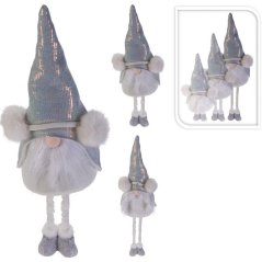 Postavička škriatok 93 cm strieborný mix