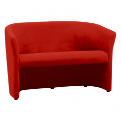 Podwójne krzesło klubowe, materiał czerwony, CUBA