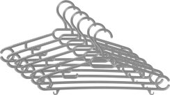 Strend Pro Kleiderbügel, für Kleidung, Kunststoff, schwarz/braun/grau, Packung. 6 Stück, 40x18,5 cm
