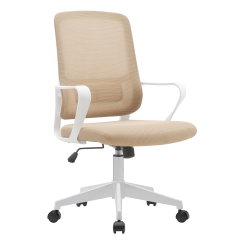 Bürostuhl, beige/weiß, SALOMO TYP 1