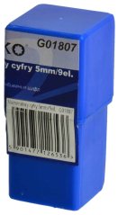 Zestaw wybijaków do metalu, cyfry 5 mm, GEKO