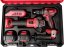 Set Worcraft XCUBE001 Toolbox, odvijač + kutna brusilica 125 mm, 2x 4.0 Ah baterija, 1x punjač