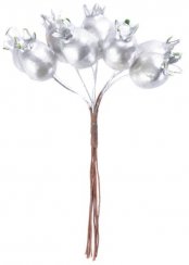 Větvička MagicHome Vánoce, šipky, stříbrná, 13 cm