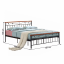 Cadru pat cu somieră lamelară, lemn cireş/metal, 160x200, MORENA NEW