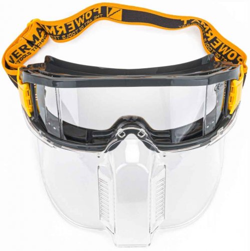 Okulary ochronne z maską, EN166, PM-GO-OG4, POWERMAT
