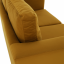 Vollgepolstertes Sofa, 3-Sitzer, senffarbener Stoff, LUANA