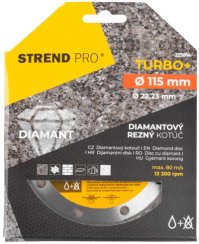 Kotouč Strend Pro 521C, 115 mm, diamantový, Turbo +