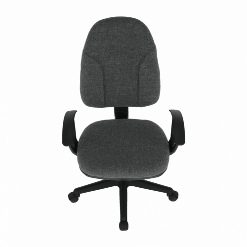 Krzesło biurowe, szara tkanina, DEVRI