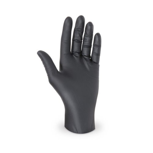 Mănuși de unică folosință (nitril) fără pudră neagră L (100 buc)