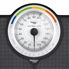 Klasszikus mechanikus fürdőszoba mérleg fekete 180 kg-ig (akció)